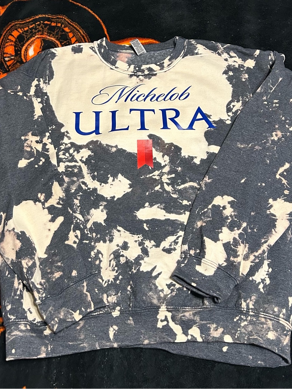 Michelob Ultra Bleach Dye Crewneck Sweatshirt